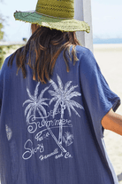 Hammill & Co Kaftan Beach Dress - Navy.