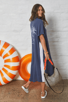 Hammill & Co Kaftan Beach Dress - Navy.