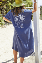 Hammill & Co Kaftan Beach Dress - Navy.