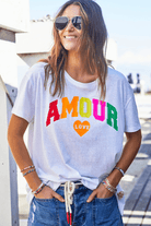 Hammill & Co Crew Neck Amour Tee - White.