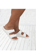 Human Ripe Sandals Slides - White.
