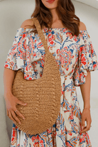 Isabella Boho Lanzarote Straw Natural Beach Bag.