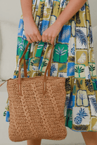 Isabella Boho Malta Straw Natural Beach Bag.