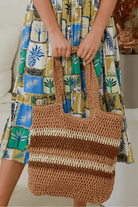 Isabella Boho Menorca Straw Beach Bag.
