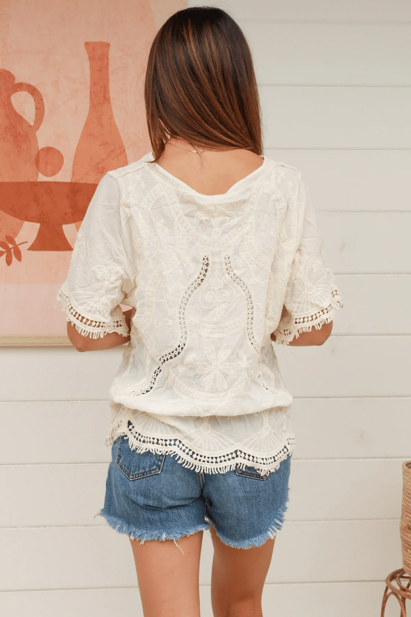 Isabella Boho Mahe Crochet Shirt Cover up.