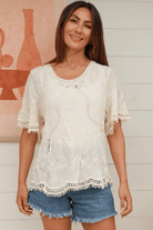 Isabella Boho Mahe Crochet Shirt Cover up.