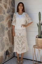 Isabella Boho Siargo Crochet  Maxi Beach Dress.