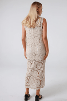 Isabella Boho  Crochet Midi Beach Coat Cover Up.