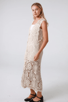 Isabella Boho  Crochet Midi Beach Coat Cover Up.