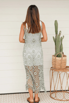 Isabella Boho Mirella Crochet Midi Beach Cover Up.