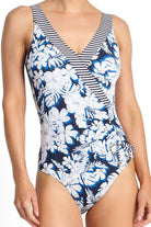 Jantzen Anchor Gathered Surplice One Piece - Navy.