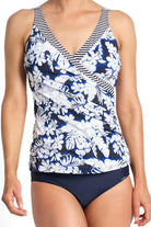 Jantzen Anchor Gathered Surplice Singlet - Navy.