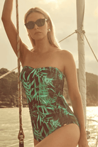 Jantzen Rainforest EF Bandeau One Piece Green.