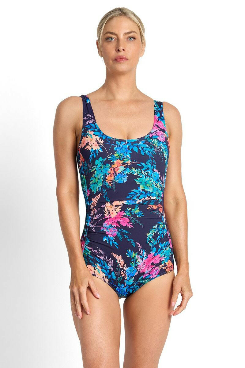 Jantzen Fresia Pintuck Mastectomy One Piece - Navy.