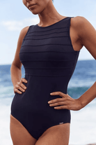 Jantzen Cosmopolitan Mesh High Neck One Piece Navy.
