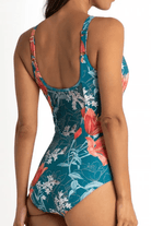 Jantzen  Lily Garden Mesh High Neck Mastectomy One Piece Jewel.