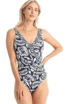 Jantzen Waterloo Gathered Surplice One Peice Navy.