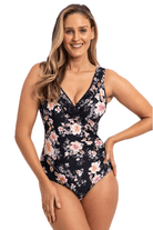 Jantzen Brigerton Frill Cross Front One Piece Swimsuit.