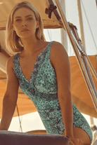 Jantzen Chantille Mesh Frill One Piece - Green.