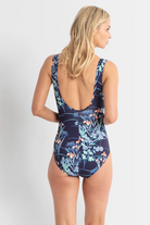 Jantzen Maja Mesh Frill One Piece - Navy.