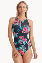 Jantzen East Eden High Neck Cross Strap Mastectomy One Piece.