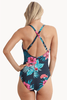 Jantzen East Eden High Neck Cross Strap Mastectomy One Piece.