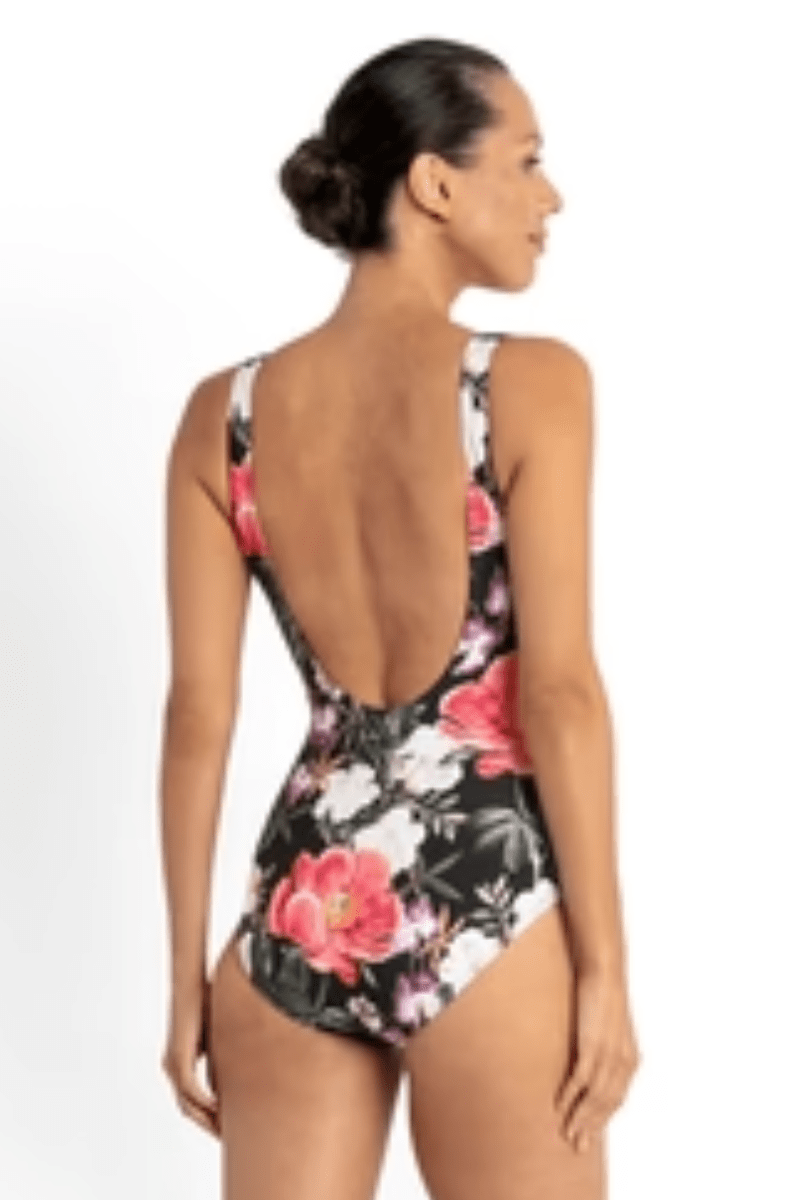 Jantzen Paige Gathered Surplus One Piece Black.