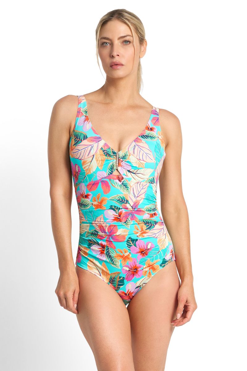 jantzen-phuket-dd-e-ruched-bar-front-one-piece-aqua-ozresort