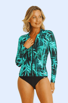 Jantzen Rainforest Zip Front Rash Vest Green.