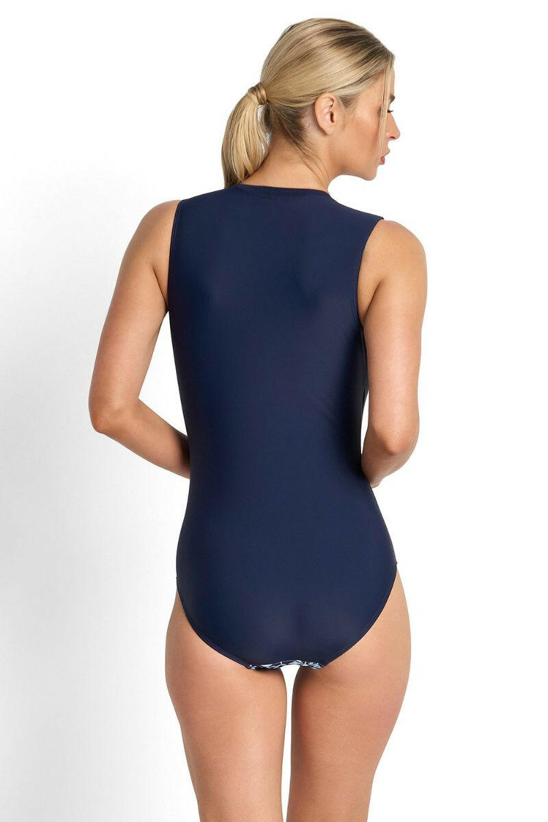 Jantzen Select Active Zip Front Mastectomy One Piece - Navy.