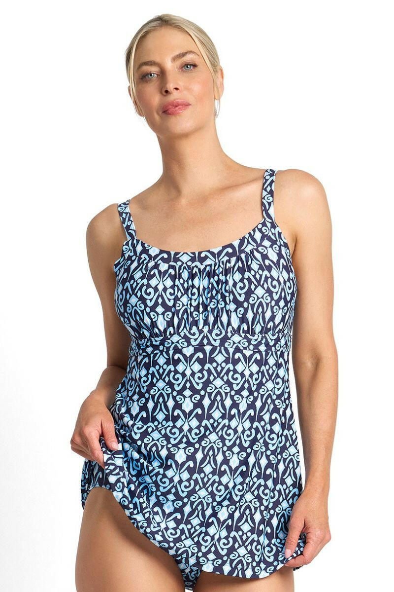 Jantzen Select Empire Swim Dress - Navy.