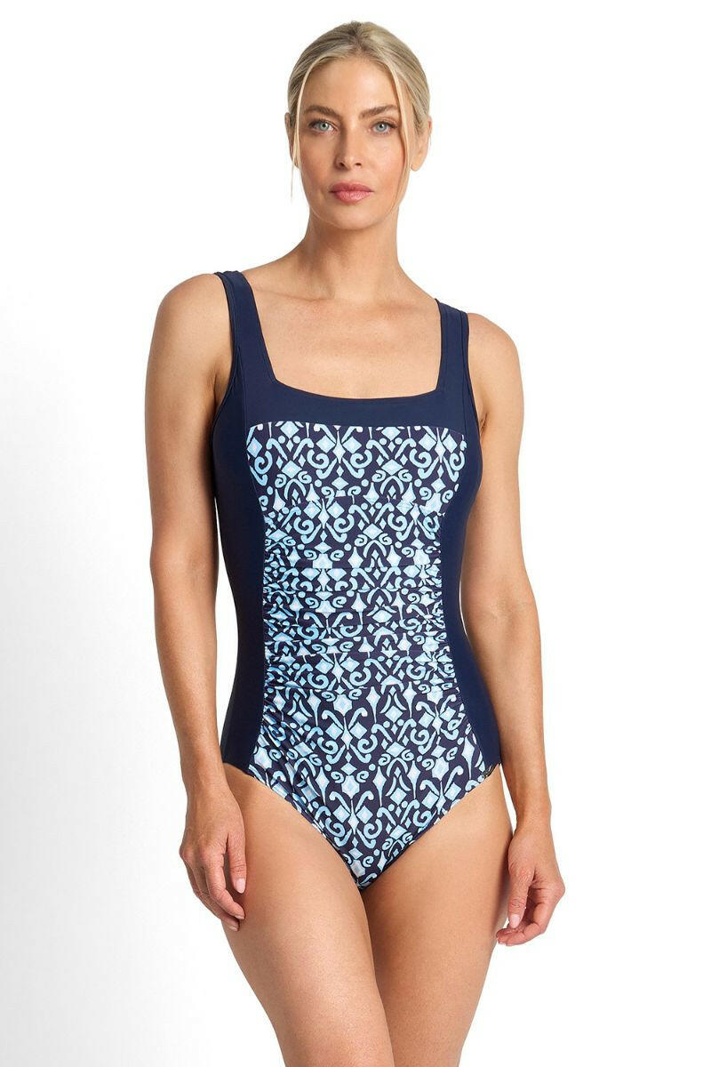 Jantzen Select Square Neck One Piece - Navy.