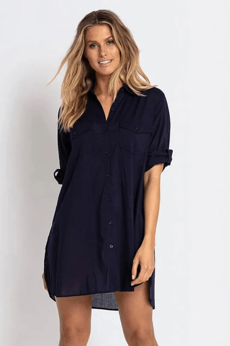 Jantzen Resort Classic Longline Shirt - Ink.