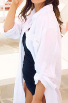 Jantzen Resort Classic Longline Shirt - White.