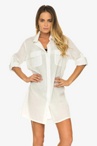 Jantzen Resort Classic Longline Shirt - White.