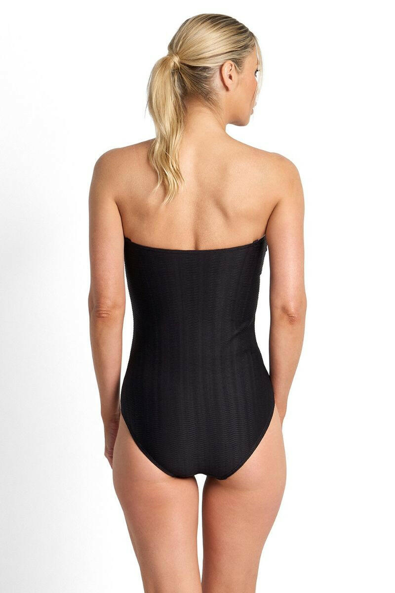 Jantzen Sky High Bar Bandeau One Piece - Black.