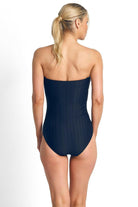 Jantzen Sky High Bar Bandeau One Piece - Navy.