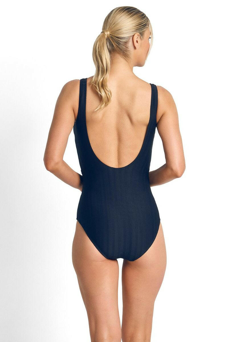 Jantzen Sky High Bar Surplice One Piece - Navy.