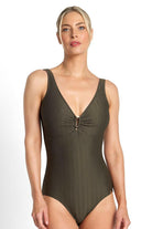 Jantzen Sky High Buckle One Piece - Army.