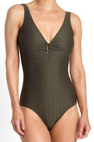 Jantzen Sky High Buckle One Piece - Army.