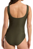 Jantzen Sky High Mesh High Neck Mast One Piece - Army.