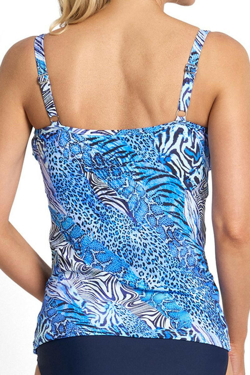 Jantzen Tigeress Frill Crossover Singlet - Navy.