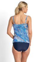 Jantzen Tigeress Frill Crossover Singlet - Navy.