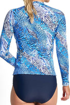 Jantzen Tigeress Long Sleeve Mastectomy Rashie - Navy.