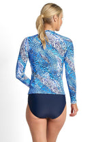 Jantzen Tigeress Long Sleeve Mastectomy Rashie - Navy.