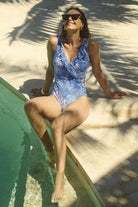 Jantzen Tigeress Mesh Frill One Piece - Navy.