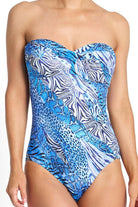 Jantzen Tigeress Twist Bandeau One Piece - Navy.