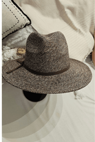 Laze Flexi Panama Leather Band Woven Wide Brim Sun hat.