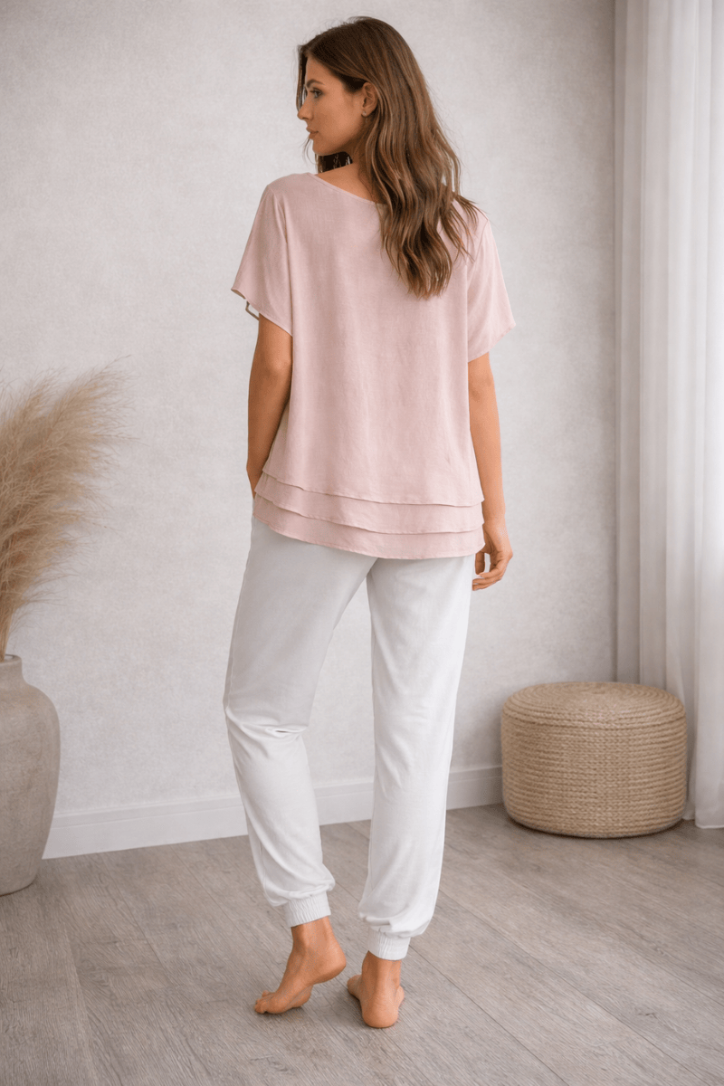 la-strada-Silk-blend-musk-pink-top-ozresort