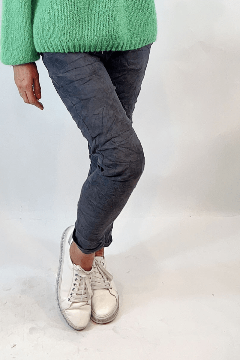 La Strada Grey Stretch Jogger Pant.